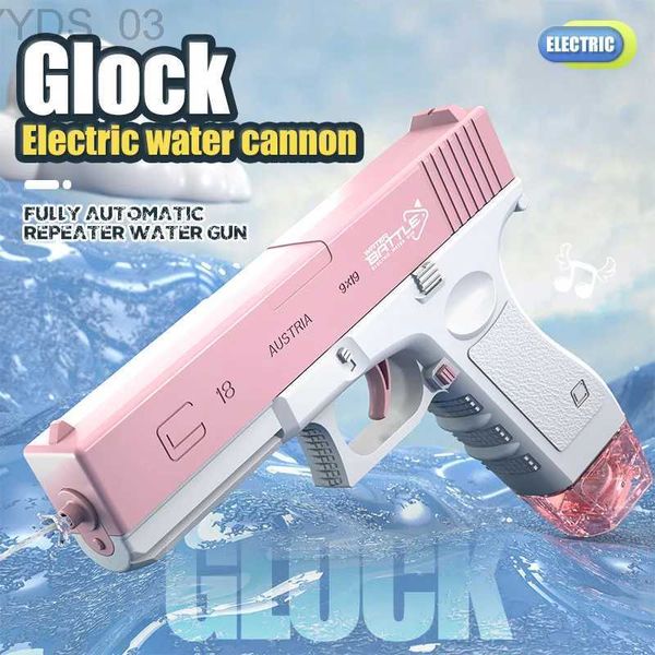 Pistola giocattoli Glock Pistola elettrica giocattolo ad acqua Spray Blaster Pistola Airsoft Giocattoli estivi Nuoto Gioco scadente Pistola per bambini YQ240307