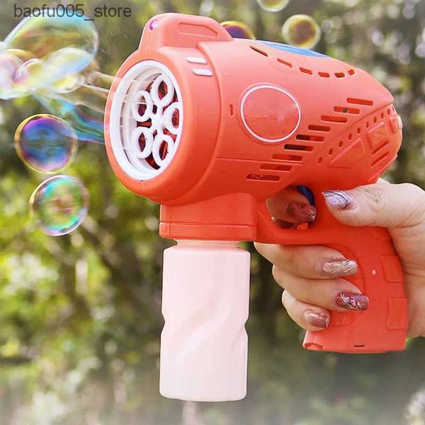 Neuheit Spiele Baby Bad Spielzeug Elektrische Blase Maschine Flash Musik Automatische Blase Gebläse Wasser Blase Herstellung Pistole Kinder Outdoor Spielzeug Q240307