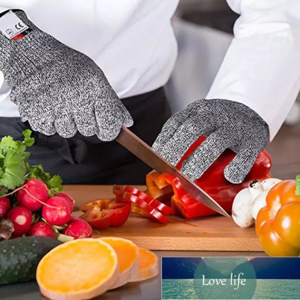 Guanti resistenti al taglio di qualità Guanti antitaglio per coltelli Guanti per la protezione delle mani Guanti da cucina di sicurezza per guanti da cucina di sicurezza per dita di livello 5 per uso alimentare