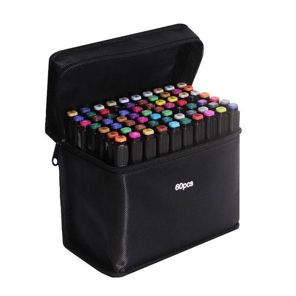 Großhandel TouchFive 60/80 Farben Alkohol Marker Stift Skizzieren Für Skating Ölige Pinsel Bleistifte Ding Set Manga Kunst Liefert Drop dhzug