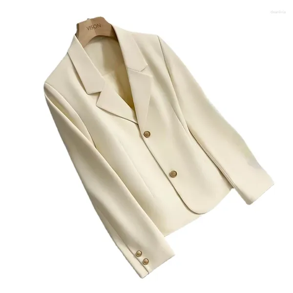 Ternos femininos blazers feminino colheita estilo coreano streetwear básico minimalista roupas primavera lazer manga longa temperamento mujer est na moda