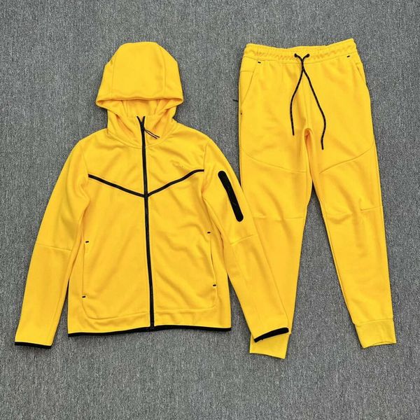 2024 Tech Fleece Pant Men Deigner Pant Hoodie Jacket Sport Space Cotton Trouer Women Trackuit Bottom Man Jogger Running Yellow Fleece 23fw