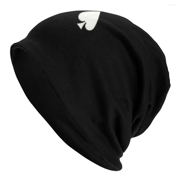 Berretti Berretto unisex Cappello invernale caldo lavorato a maglia Berretti bianchi da strada Berretti Giocatori di poker per adulti Gioco di carte Cappelli a cuffia Berretto da sci all'aperto