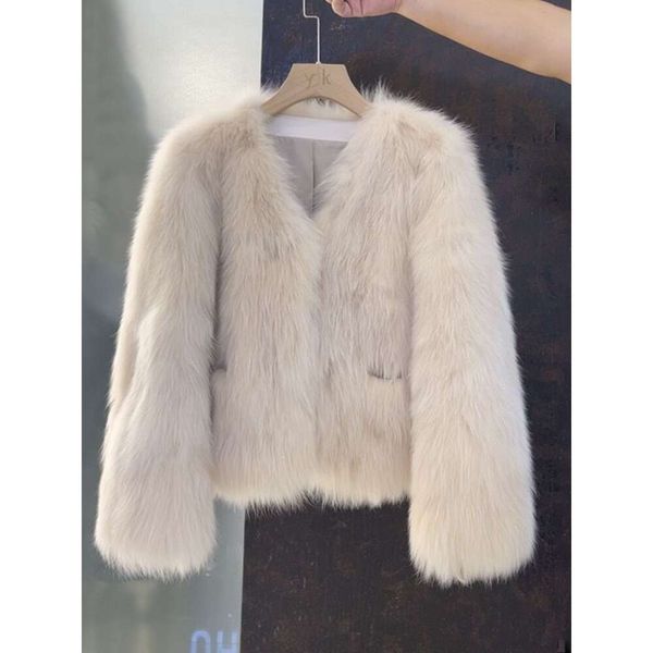 2024 Inverno Haining Imitazione Volpe Breve Autunno E Nuovo Giovane Cappotto di Pelliccia Delle Donne Addensato 343678