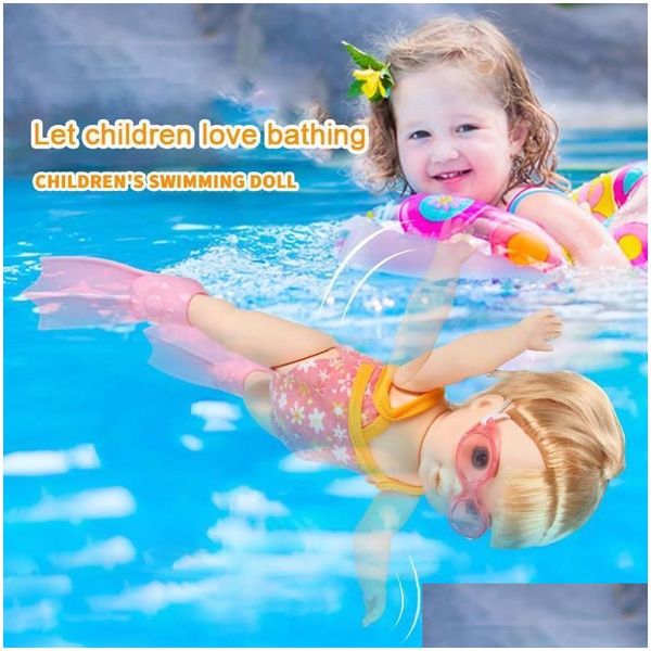 Badespielzeug Baby Schwimmen Puppe Wasserdicht Pool Wasser Spiele Partner Bildung Smart Elektrische Gelenk Bewegliche Kind Mädchen Jungen Drop Lieferung Dhe8F