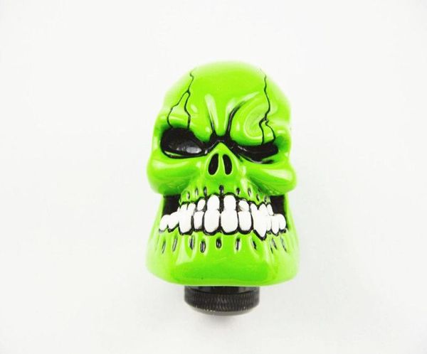 Pomello del cambio personalizzato Bone Skull Style Stick Leva del cambio Leva del cambio Pomello del cambio per auto universale Verde8085868