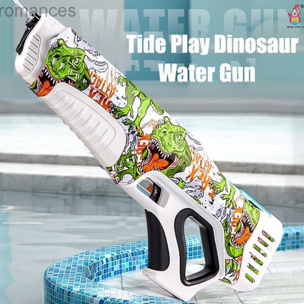 Toys Gun Gun Toys Dinosaurier Elektrische Wasserpistole Spielzeug Vollautomatisch Sommer Spielzeug Spielzeug Schwimmbad Strandspielzeug für Kinder Jungen Mädchen Erwachsene 240307