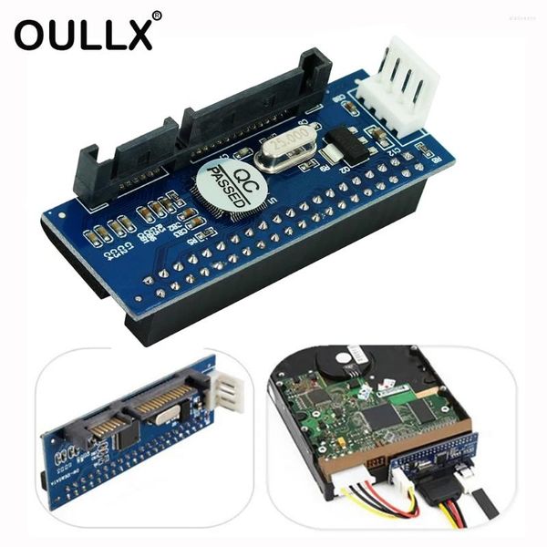 Computerkabel OULLX SATA IDE Adapter 40 Pin zum Anschluss 3,5 HDD IDE/PATA Festplattenkonverter mit 7Pin-SATA Datenkabel