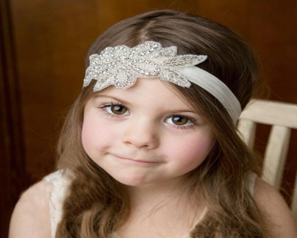 Cristais mãe filha cabeça peças 2017 35cm 38cm 45cm flor meninas noivas headbands personalizado 18 cores cabeça de batismo do bebê fl4794705