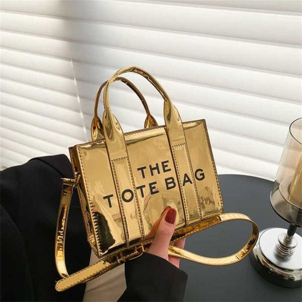 70 % Factory-Outlet-Rabatt auf Bright Leather Simple Tote Commuter Bag Letter One Oblique Straddle Damen BRKP im Angebot