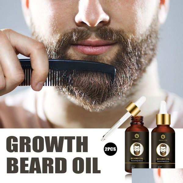 Altri articoli per la depilazione Haircube Men Kit di olio essenziale per la crescita della barba Nutriente Enhancer Liquido Prodotto per la cura organico naturale Drop Deli Dhssp