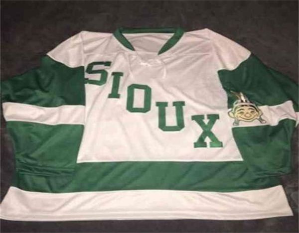 MThr 1959 RETRO UND North Dakota Fighting Sioux Hockey Jersey Stickerei genäht Passen Sie jede Nummer und jeden Namen an Jerseys1595232