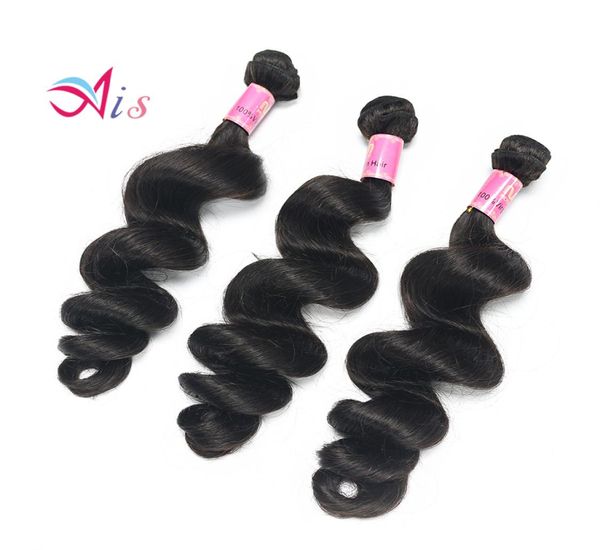 3 pz nuovo stile non trasformati 7A capelli brasiliani indiani malesi peruviani 3 pacchi capelli sciolti ondulati tesse capelli umani fatti a macchina3192274