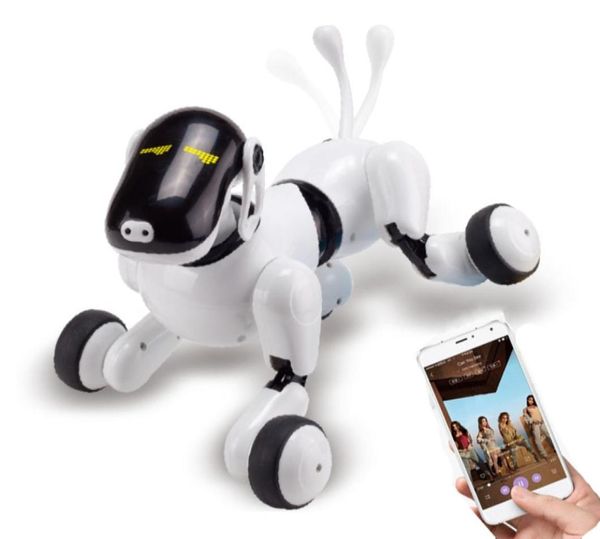 Sprachbefehle APP Control Roboter Hund Spielzeug Elektronische Haustier Lustige Interaktive Drahtlose Fernbedienung Welpen Smart RC Robo8265076
