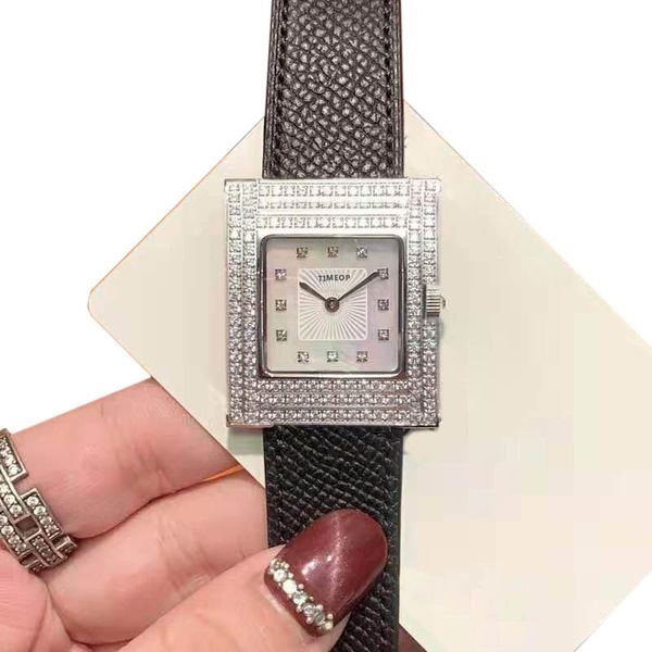 Orologi di design da donna di moda orologio ghiacciato orologio da donna con movimento al quarzo 26MM 21MM Diamanti orologi da polso per donna Square Montre