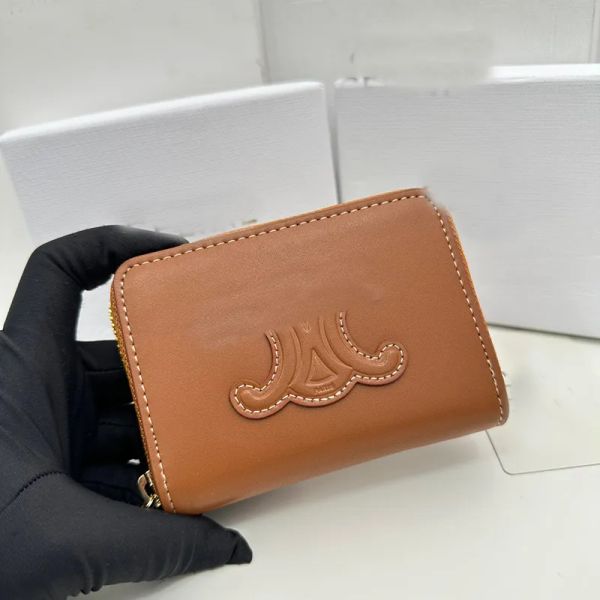 Portamonete porta carte di credito in pelle di pecora di design, portamonete sottile di lusso, portacarte scozzese grande per uomo e donna, mini portacarte alla moda