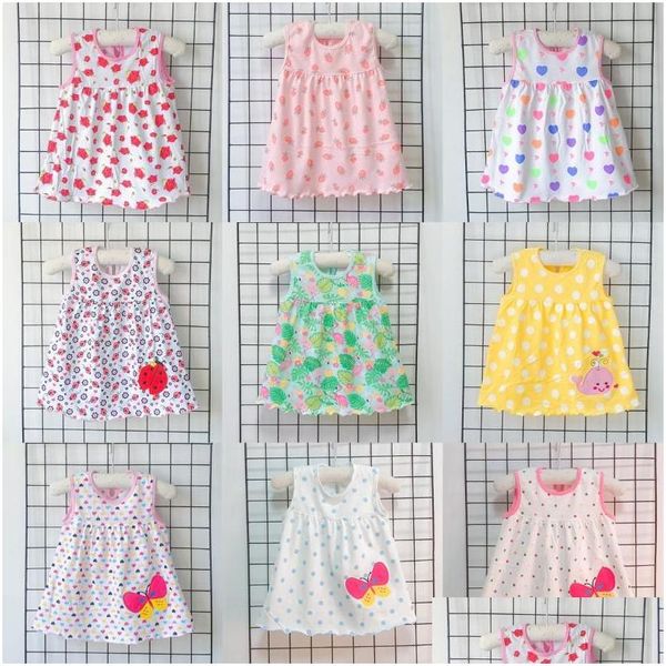 Vestidos da menina meninas vestidos de bebê vestido de verão crianças roupas de algodão princesa vestido para roupas da menina 0 - 2y saia da criança vestidos meninas dhmil