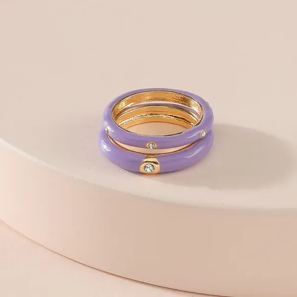 2024 o mais recente estilo cluster anéis personalizado moda tendência jóias dois/conjunto de anel de gotejamento conjunto senhora festa 2024
