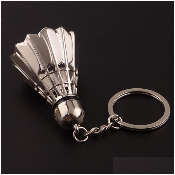 Schlüsselanhänger Schlüsselanhänger Souvenirs Ball Schlüsselanhänger Badminton Fußball Basketball Schlüsselanhänger Charm Halter Männer Frauen Modell Geschenke Modeschmuck Dhobk