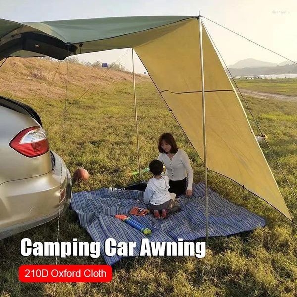 Tendas e abrigos carro cauda lateral tenda dossel camping toldo guarda-sóis ao ar livre sombra vela protetor solar pu2000 anti-uv sunshades 3x1.5m 3x2m