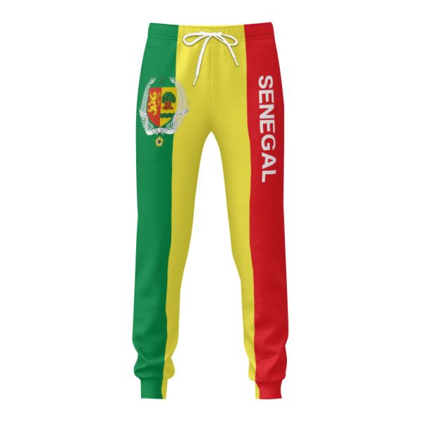 Pantaloni pantaloni della tuta maschile emblema di bandiera senegal pantaloni con tasche joggers calcio calcio multifunzione sport sudore con coulistica