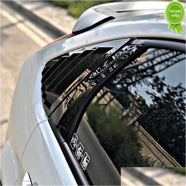 Outros acessórios interiores Novo para Ford Focus Mk2 2005-2013 Hatchback 4D Fibra de carbono Janela traseira do carro Persianas Laterais Tuyere Louvers Vent Dhmkx