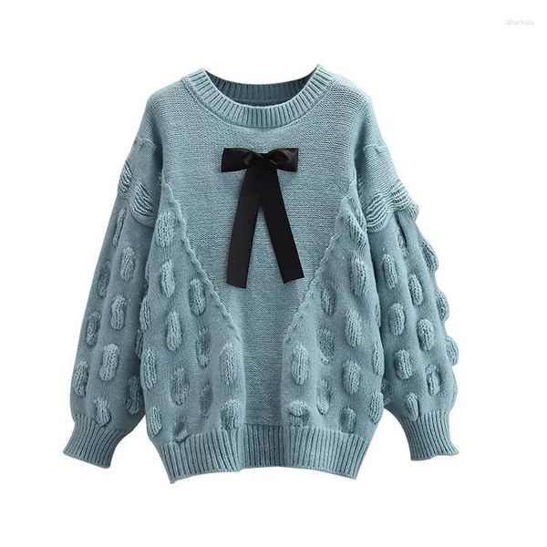 Maglioni da donna girocollo maglione pullover lavorato a maglia a maniche lunghe femminile autunno e inverno versione coreana del temperamento sciolto grandi cantieri