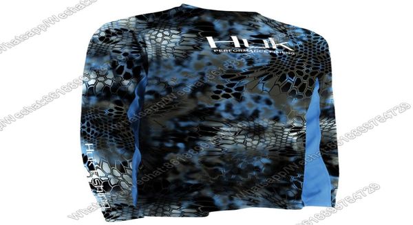 HUK Fishing Wear Blu Upf 50 Uv Camicia da pesca personalizzata Manica lunga Giacca estiva Abito traspirante Camisa Pesca Jersey Squame di pesce 228871091