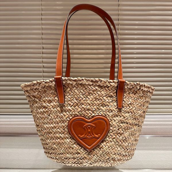 2024 moda designer bolsa bolsa tote lazer retro estilo rural falso versátil grande capacidade tecelagem