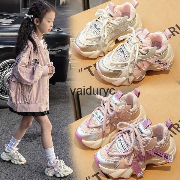 Turnschuhe Kleid Schuhe Mädchen Papa 2024 Neue Frühling und Herbst Kinder Weiche Sohle Sport Baby Casual SchuheH24030788