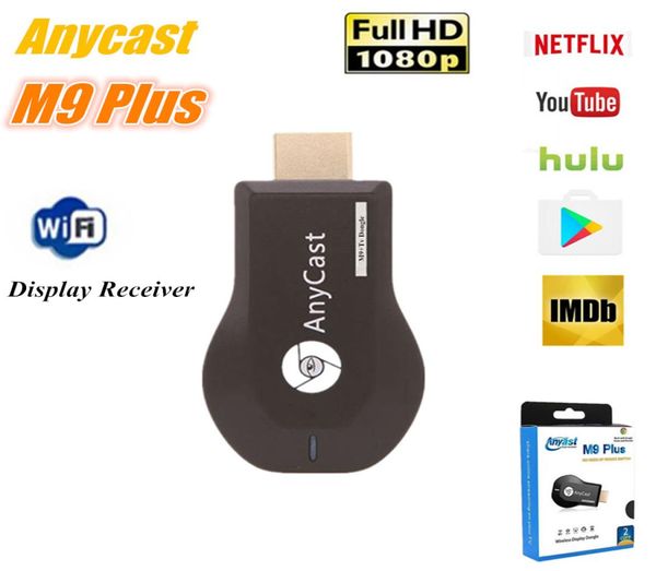 Anycast M9 Plus Wireless Wifi Display Dongle Receiver RK3036 Dual Core 1080P TV Stick Funciona com Google Home e Chrome Youtube Net6995780