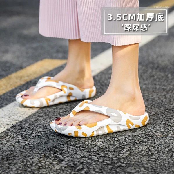 Pantofole Infradito da donna con suola spessa Clip-on Fashion Trend Beach Coppia Scarpe da casa per donna