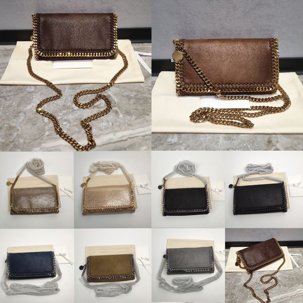 Yeni falabella cüzdan crossbody çanta tasarımcısı stella omuz çantası vegan shaggy geyik kumaş haberci çanta kadınlar lüks zincir telefon çantası çanta cüzdanı