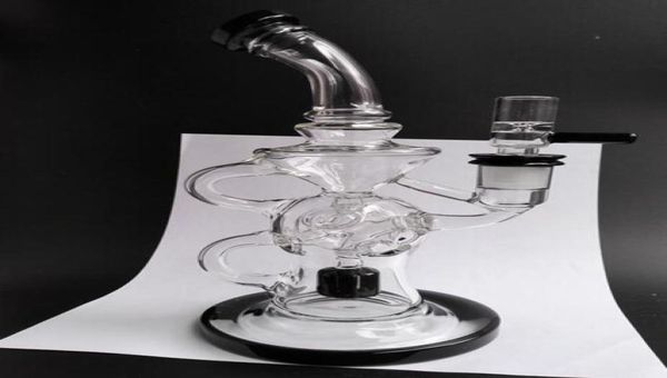 2016 neues Design FTK Glasbongs Toro Fab Egg Klein Recycler Glas Rauchen Wasserpfeifen Bohrinseln Dab Rigs 144mm Innengewinde dick 2256167