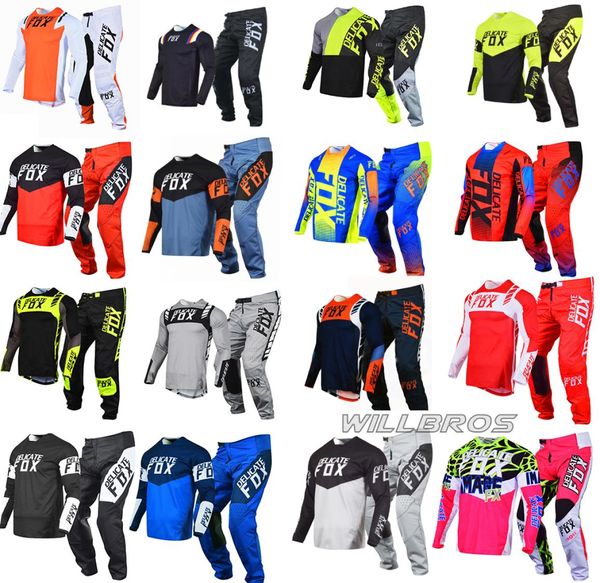 Delicato Fox 180 360 Gear Set Mach Jersey Pantaloni Combo Mountain Bicycle Offroad Mens Dirt Bike Tuta da moto Motocross Racing5500477