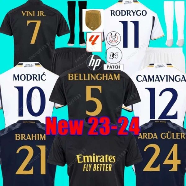 Maglie da calcio del Real Madrid Bellingham 23 24 Vini Jr, Camavinga, Hazard, Asensio