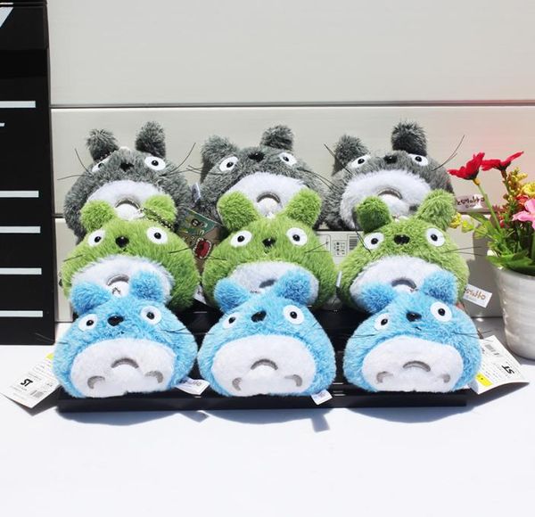 Hayao Miyazaki komşum totoro peluş anahtarlık kolyeler 3 renk yüzük ile yumuşak oyuncaklar 7cm 4515814