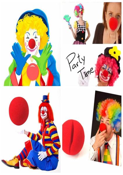 Magic Red Sponge Balls Clip Foam Clown Nose Costume Party Fancy Dress Cosplay Comic Halloween Festa di Natale fornisce bambini3188098