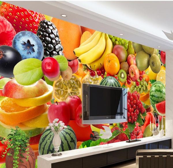 Novo papel de parede 3d de fundo 3D de frutas 3D de frutas