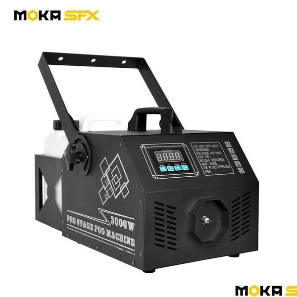 Máquina de neblina Máquina de bolha Moka Nevoeiro Hine 3000W Efeitos especiais Fumaça 6L Tanque DMX para eventos de palco Boate Dj Equipamento Filme Drop Del Dhmd9