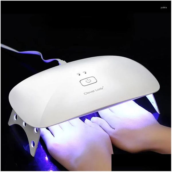 Сушилки для ногтей УФ-лампа Light Therapy Hine Mini Led Dryer 24 Вт Гель для выпечки мыши Прямая доставка Dhjjk