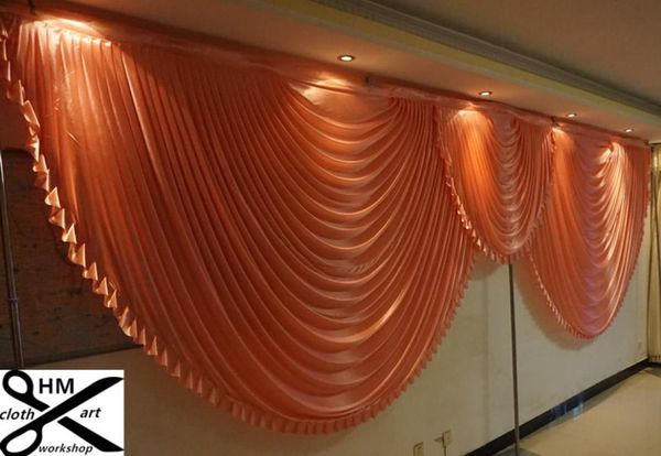 6 m di larghezza festoni mantovana decorazioni di nozze stilista disegni fondale Party Tenda tende Celebrazione Stage Performance Sfondo S5745038