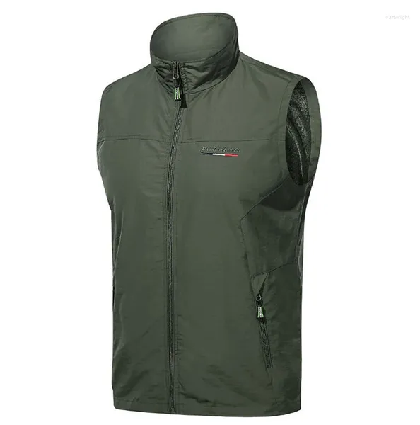 Gilet da uomo Primavera Sottile Casual Grande Giacca da cavallo da esterno Senza maniche Sport Business Cappotto da spalla Kam per giovani