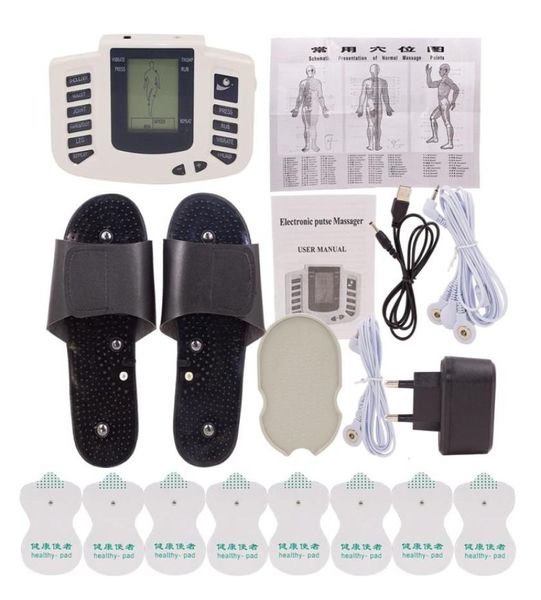 16PADS En RU ButtonElektrische Körpermassage Tens Akupunkturmaschine Elektrodenpads Muskelstimulator Gesunde Pflege Y1912034700579