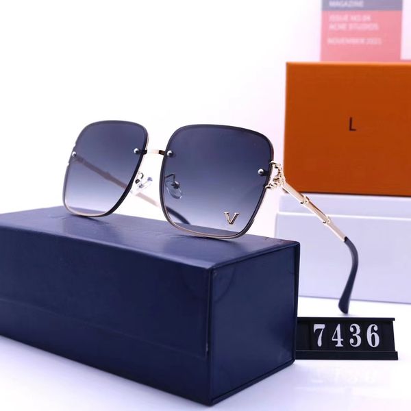 Mode, Luxus-Designermarke, Damen-Sonnenbrille, Designer-Sonnenbrille, Herrenbrille, Vollmonogramm-Brille, übergroße Sonnenbrille, Vintage-Brille, 7 Farben