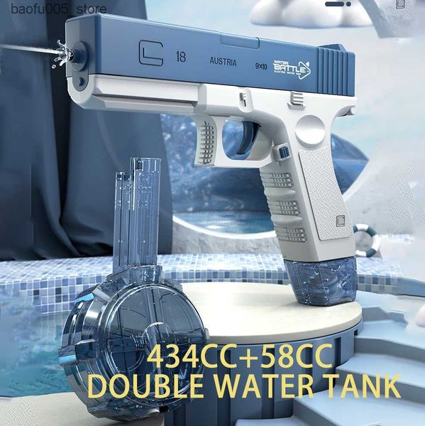 Kum oyun su eğlenceli silah oyuncakları ilkbaharda su ile çalıyor yetişkin erkek ve kızlar elektrikli otomatik sürekli su tabancası oyuncak yüksek düdüklü tabancalar 230803 q240307