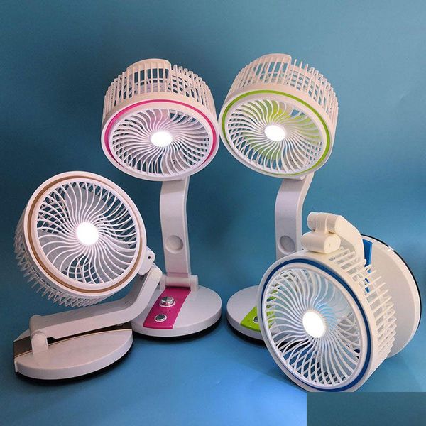 Luzes de livro Brelong Mtifunction Carregamento USB Dobrável LED Pequeno Ventilador Candeeiro de Mesa Escritório Escrivaninha Azul / Verde Ouro Rosa Drop Entregar DHPBN