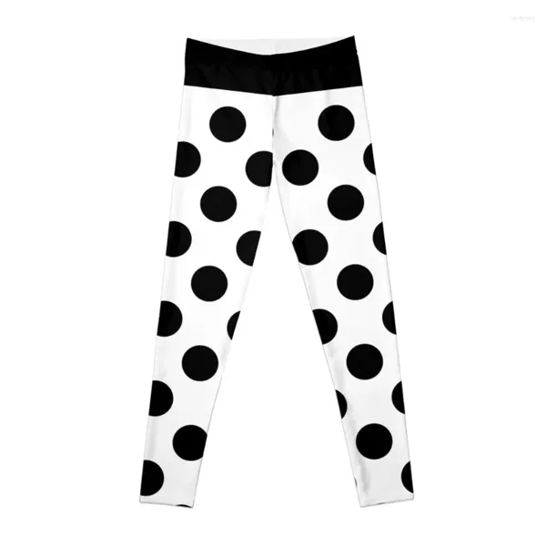 Pantaloni attivi Leggings a pois bianchi neri Abiti da allenamento per fitness Donna Palestra da donna Donna