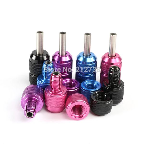 1 pz 25mm colore rosa tatuaggio body art zigrinato twist alluminio autobloccante presa per tatuaggio lega professionale prese per tatuaggio ago tubo 240226