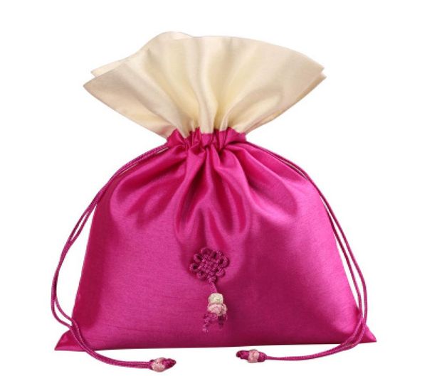 Grande nó chinês retalhos presente embalagem saco cordão artesanato vazio saquinho de lavanda especiarias chá malotes festa de casamento de natal f8590400